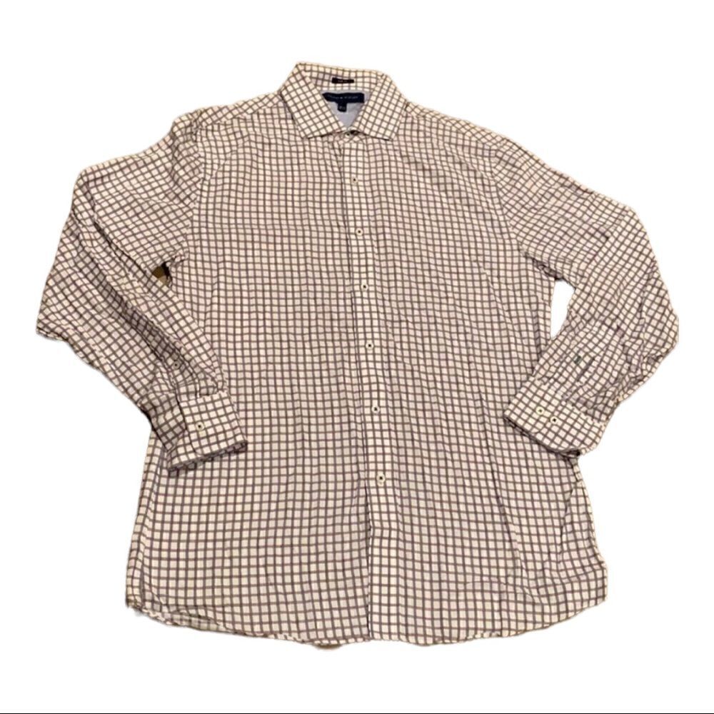 Red, White and Blue Checked Slim Fit Shirt -Tommy Hilfiger